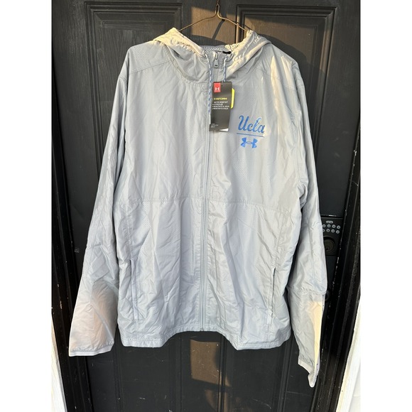 Under Armour Storm Men XL Gray UCLA University Full Zip Jacket Light College NWT